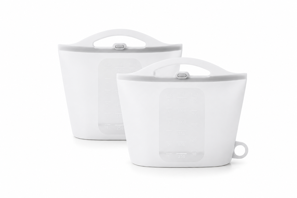 Sacs Stérilisateurs Réutilisables en Silicone pour Micro-ondes – Ensemble de 2