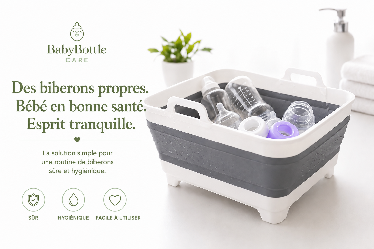 Foldable Washing Up Bowl with Drainer